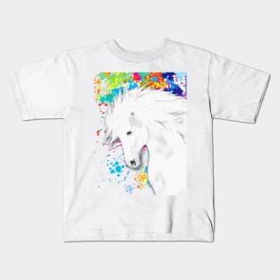 Horse Lovers Magical White Horse Kids T-Shirt